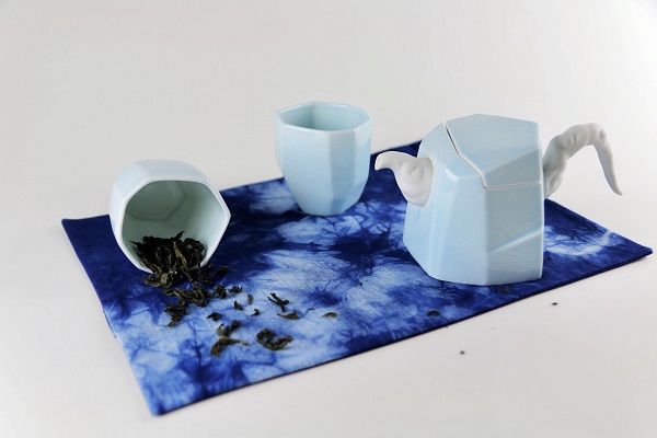 茶山雲舞茶具組-正把壺組(藍)