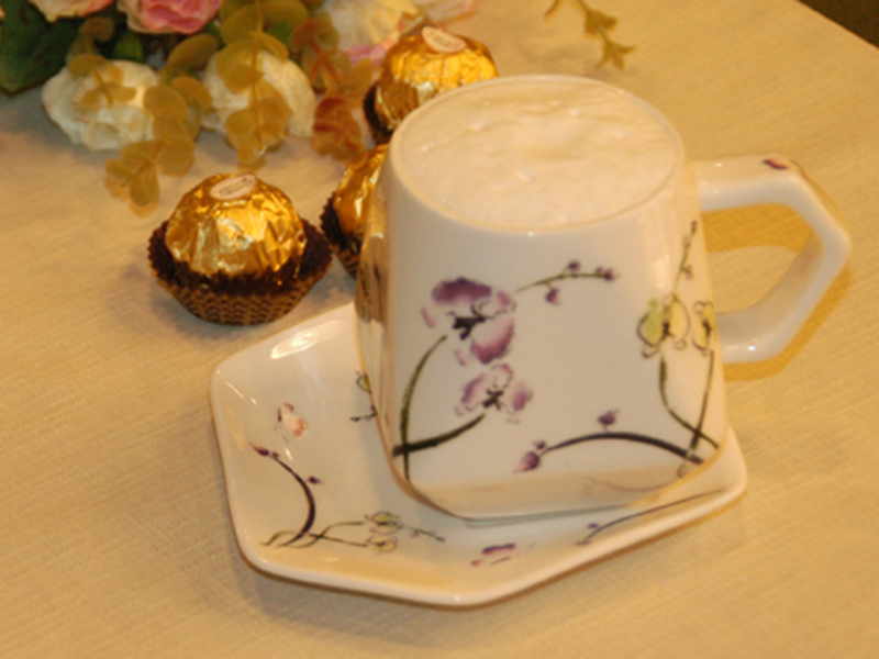 蘭花蝴蝶 咖啡杯組