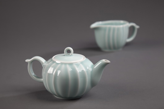 曲紋壺茶具